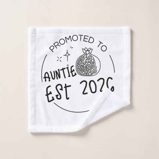 Promoted To Auntie Est 2026 (Gant de toilette)