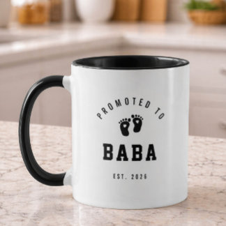 Promoted to Baba Mug New Grandparent Gift