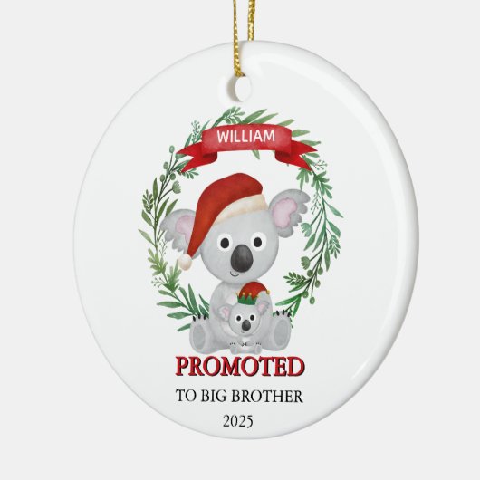Promoted to Big Brother Custom Koala Siblings  Keramisch Ornament (Links)