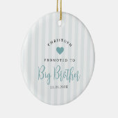 Promoted to Big Brother Photo Year Heart Keepsake Keramisch Ornament (Rechts)