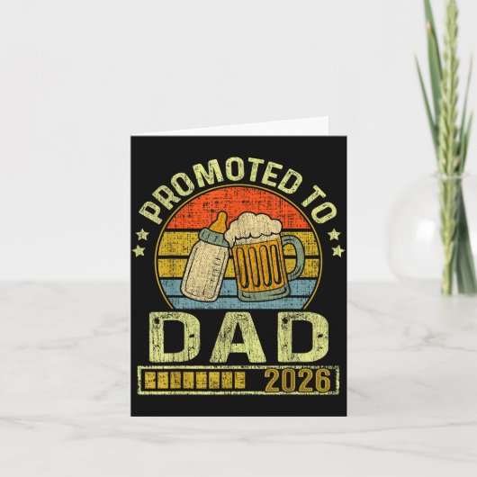 Promoted To Dad 2026 Expecting Baby Funny Soon To Kaart (Voorkant)