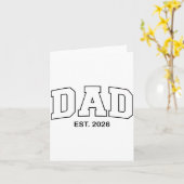 Promoted To Dad Est 2026 Daddy  Kaart (Gele Bloem)