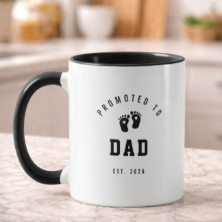 Promoted to Dad Mug New Dad Gift Idea