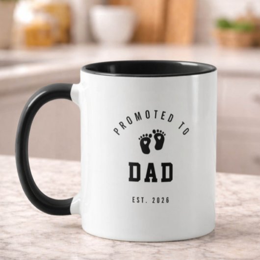 Promoted to Dad Mug New Dad Gift Idea