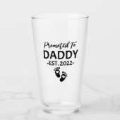 Promoted to daddy est 2022 new dad father's day glas (Voorkant)