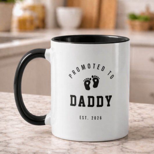 Promoted to Daddy Mug New Dad Gift