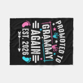 Promoted To Grammy Again Est 2026 Fleece Deken (Voorkant (Horizontaal))