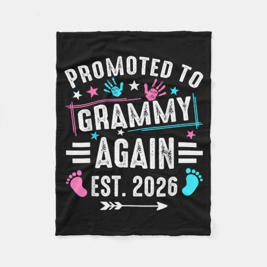 Promoted To Grammy Again Est 2026 Fleece Deken (Voorkant)