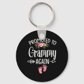 Promoted To Grammy Again Shirt Flower New Grammy Sleutelhanger (Voorkant)