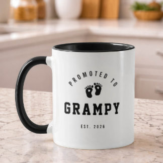 Promoted to Grampy Mug New Grandpa Gift Mok