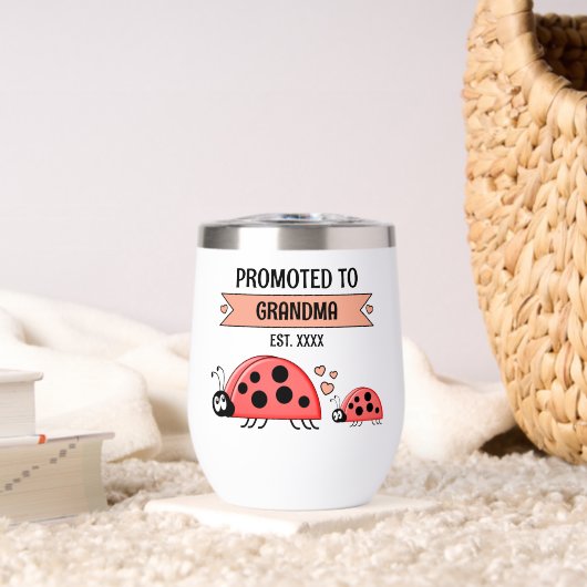 Promoted to Grandma ladybugs peach (Woonkamer (Gedraaid)  )