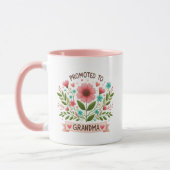 Promoted to Grandma Mug - Watercolor Flowers (Gauche)