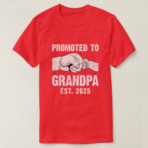 Promoted to Grandpa 2025 Zwangerschapsaankondiging T-shirt