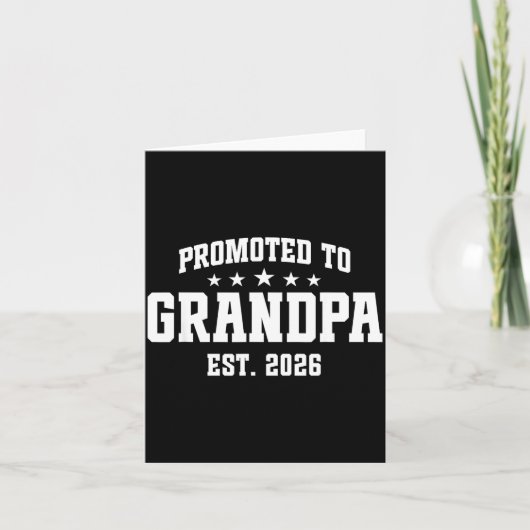 Promoted To Grandpa Est. 2026 Grandparent Baby Ann Kaart (Voorkant)