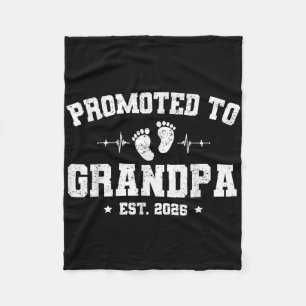 Promoted to Grandpa Est 2026 Zwangerschapsaankondi Fleece Deken