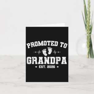 Promoted to Grandpa Est 2026 Zwangerschapsaankondi Kaart