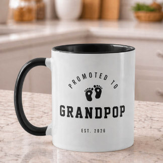 Promoted to Grandpop Mug New Grandpa Gift Mok