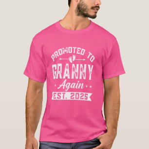 Promoted to Granny Again 2025 Baby Aankondiging SI T-shirt