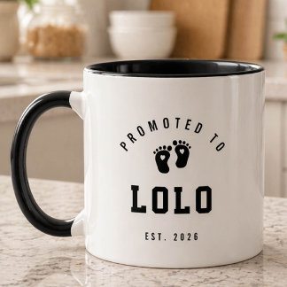 Promoted to Lolo New Grandpa Mug Mok