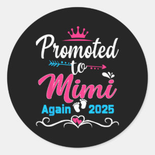 Promoted to Mimi Again 2025 Binnenkort moeder zwan Ronde Sticker