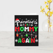 Promoted To Mommy Again Christmas Pregnancy Announ Kaart (Gele Bloem)