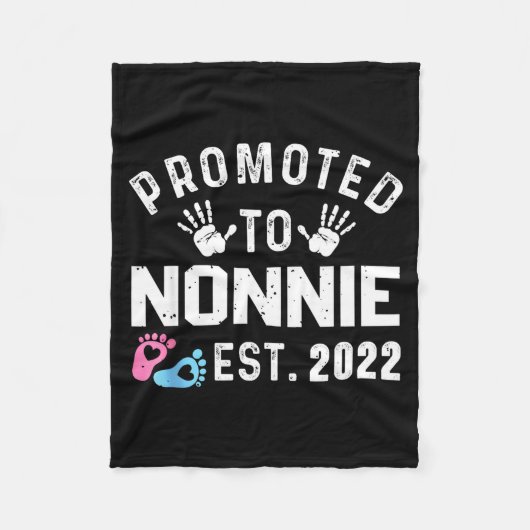 Promoted To Nonnie Est 2022 Funny New Nonnie  Fleece Deken (Voorkant)