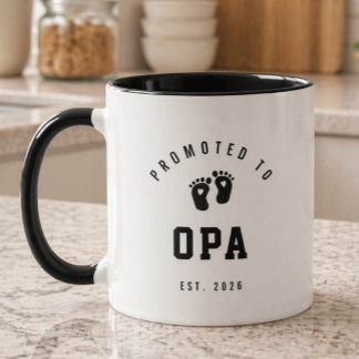 Promoted to Opa New Grandpa Mug Mok