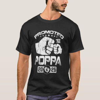 Promoted To Poppa EST. 2025 Funny Soon To Be Poppa T-shirt