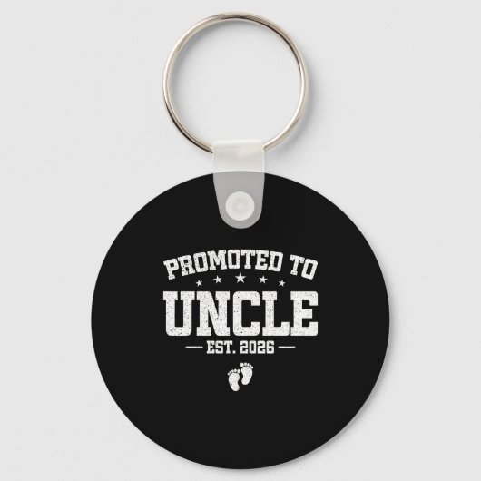 Promoted To Uncle 2026 Soon To Be Uncle Fathers Da Sleutelhanger (Voorkant)