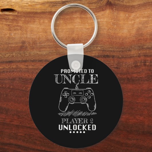 Promoted To Uncle Player 2 Unlock Shirt New Uncle Sleutelhanger (Voorkant)