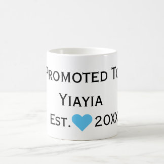 Promoted To Yiayia Black & Blue Mug Koffiemok