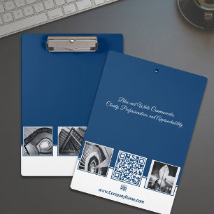 Promotie Aangepaste Afbeeldingen Blauw Wit Company Klembord
