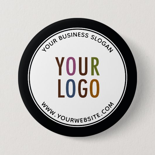 Promotie Aangepaste Pinback Button Pin Company Log (Voorkant)
