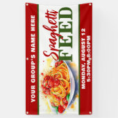 Promotie Aangepaste Spaghetti Feed Fundraiser Spandoek (Verticaal)