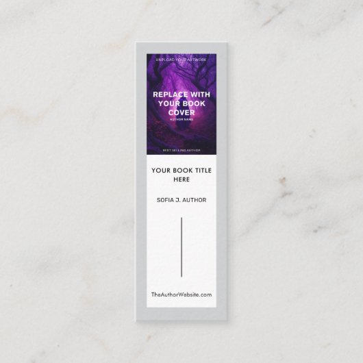 Promotie Auteur Boek Launch Bladwijzer Mini Visitekaartje (Voorkant)