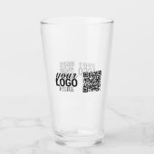 Promotie BedrijfsLogo & QR Code Glas (Voorkant)
