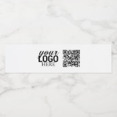 Promotie BedrijfsLogo & QR Code Waterfles Etiket (Enkel label)