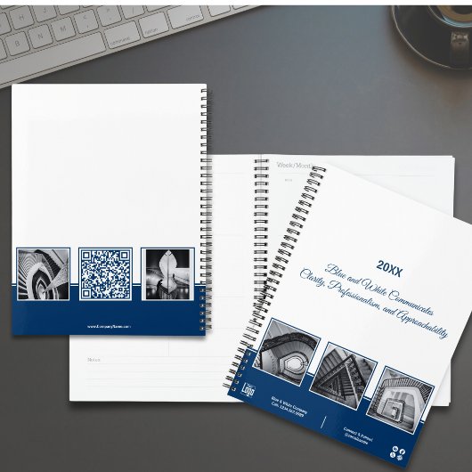 Promotie Blauw & Wit Collage Business Planner