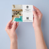 Promotie Business Logo Foto QR-code Flyer (Hand)