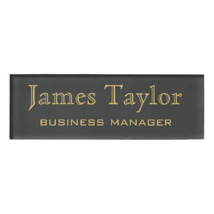 Promotie Business Supply Gold Name Black Naambadge