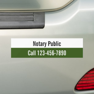 Promotie Donker Groen en Wit Notaris Publiek Bumpersticker