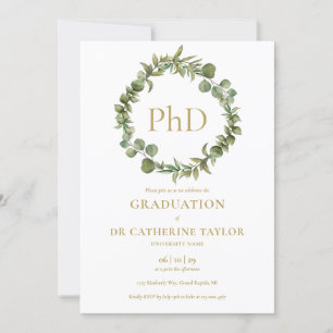 Promotie Elegant Garland Graduation Party Kaart