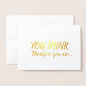 Promotie Gefeliciteerd Goud denk je daarom Folie Kaarten (Voorkant met envelop)