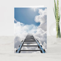 Promotie Gefeliciteerd Ladder in Sky