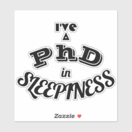 Promotie in slaperigheid Funny academische humor s Sticker