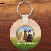 Promotie met wit paard sleutelhanger (Achterkant)