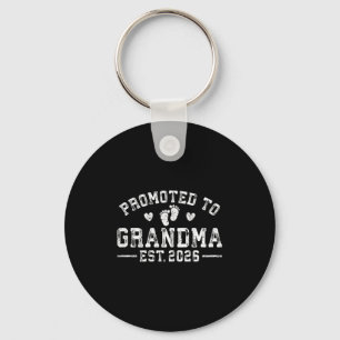 Promotie naar Oma Est. 2026 Grootouders Baby Sleutelhanger