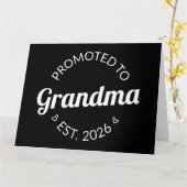 Promotie naar Oma Est. 2026 I Kaart (Gele Bloem)