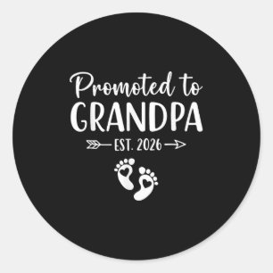 Promotie naar opa 2026 ronde sticker