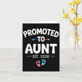 Promotie naar Tante 2026 Kaart (Gele Bloem)